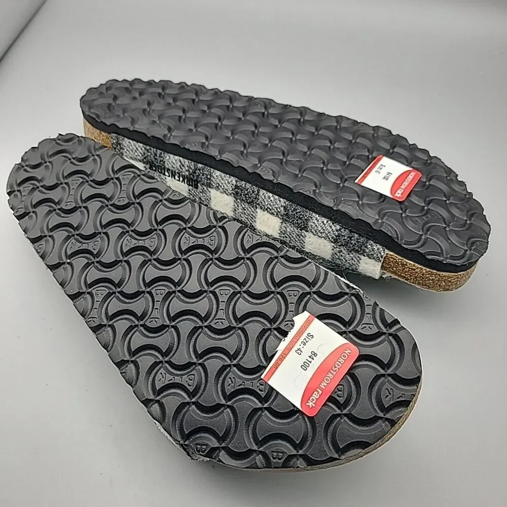 Birkenstock Arizona  Genuine Shearling Lined Sandal Plaid EU 43 US Mens 10 New